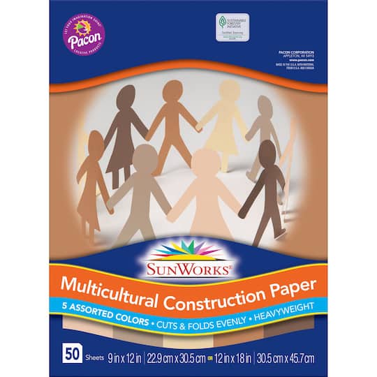 Pacon&#xAE; 9&#x22; x 12&#x22; Assorted Multicultural Construction Paper, 10 Pack Bundle